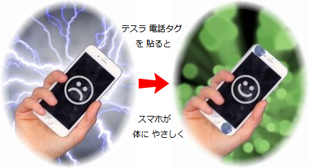 テスラ電話タグを貼って、体にやさしい携帯に